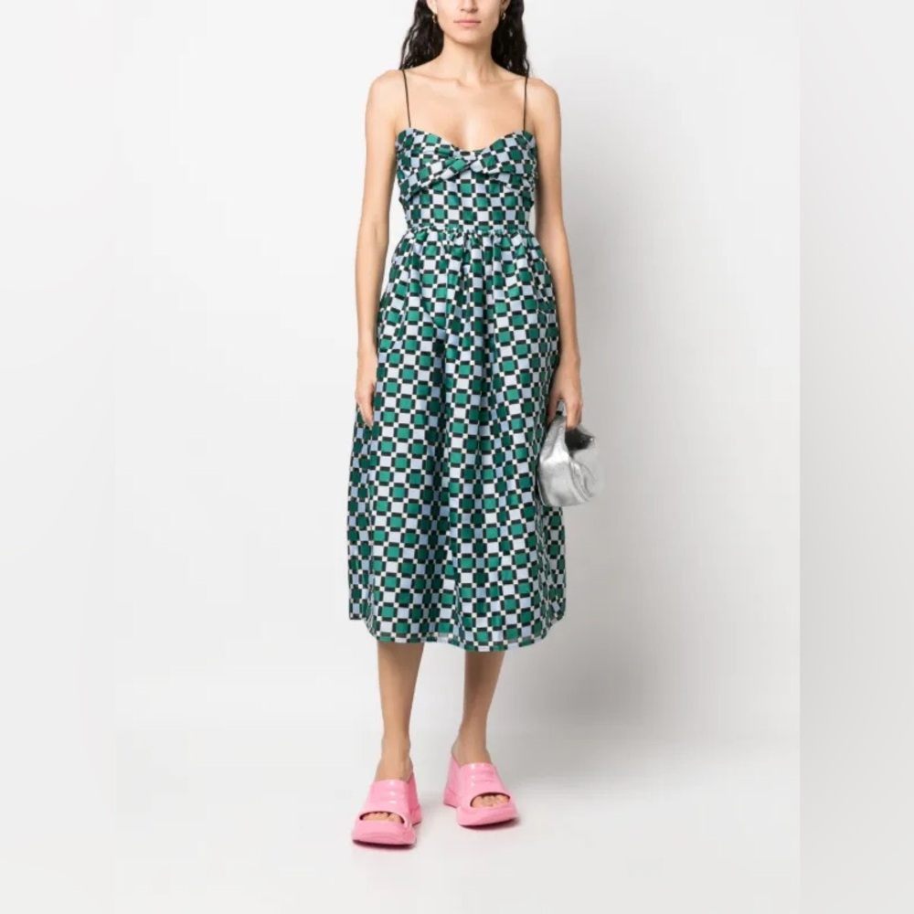 Stine Goya Arya Metallic Dress in Mesh Check